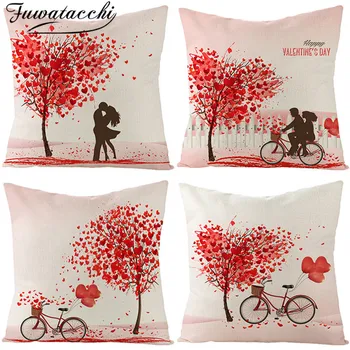 

Fuwatacchi Love Cushion Cover Valentine's Day Present Pillow Cover for Home Chair Sofa Decorative Pillowcases 450mm450mm