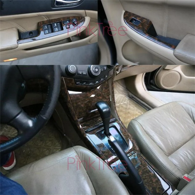 Для Honda Accord 2003-2007 7-го поколения под дерево цветная крышка наклейки отделка панель