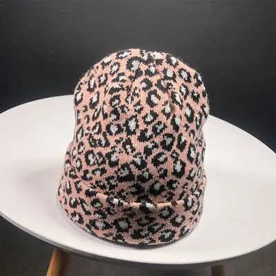Cpop, новая мода, шерсть, хлопок, вязанные, Skullies& Beanies, модные, высокое качество, женские шапки с леопардовым принтом, элегантные, женские зимние шапки