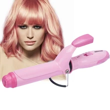 Мини портативные женские щипцы для завивки волос, керамические электрические щипцы для завивки волос, розовые милые утюги для завивки волос, стильные дорожные щипцы для волос