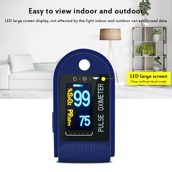 

Portable LED Display Fingertip Pulse Oximeter Blood Oxygen Level Monitor