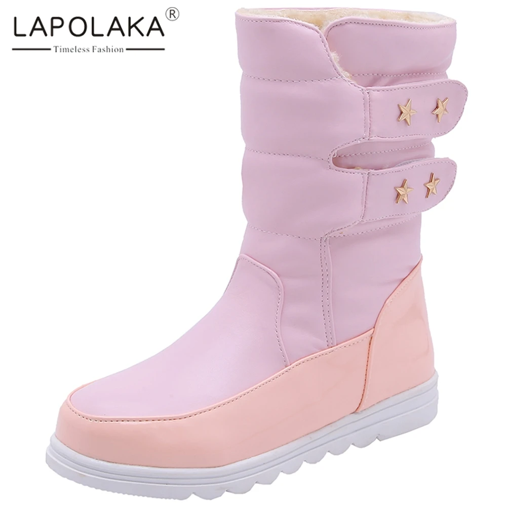 Lapolaka/Большие размеры 28-40; Новое поступление; Лидер продаж; обувь женские ботинки удобные женские ботинки до середины икры на платформе женская обувь