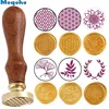 Mogoko Botanical Wax Seal Stamp Retro Classic Sealing Wax Stamps Envelope Cards Decor Flower of Life Sunflower Olive Wreath Leaf ► Photo 1/6