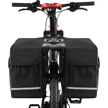 

30L Bicycle Trunk Bag Waterproof MTB Road Bike Bag Large Capacity Cycling Double Rear Rack Luggage Carrier Tail Seat Pannier