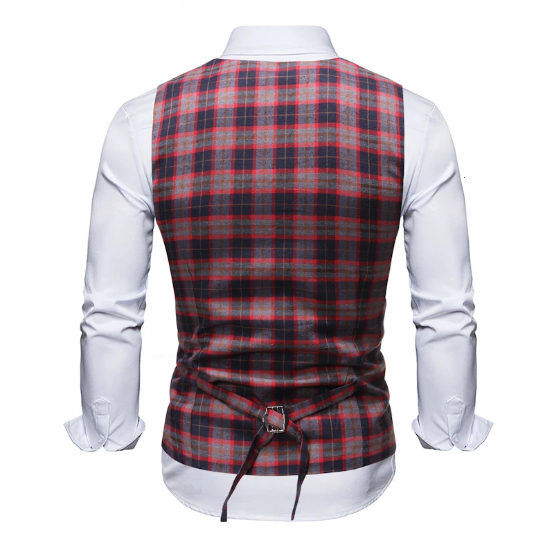 Новое поступление платья без рукавов костюм для Для мужчин Slim Fit Для мужчин s Мужская жилетка, костюм жилет Homme Повседневное без рукавов для официальных мероприятий, Бизнес куртка V803