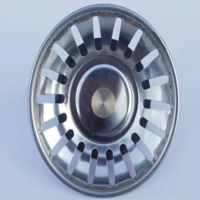 High Quality Stainless Steel Kitchen Sink Rubber Brass Strainer Waste Plug Drain Stopper Filter Basket Plumbing