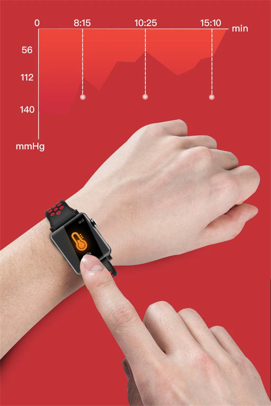 B71 большой экран SmartWatch водонепроницаемый шагомер, отслеживание сна фитнес-браслет