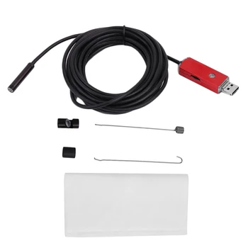 

1M/2M/5M/10M Universal 2 In 1 7MM Dual Interface Endoscope Waterproof Adjustable Light LED Borescope For Android