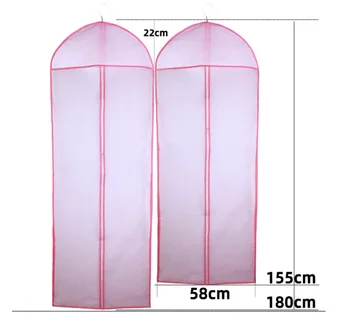 

1Pcs Bridal Wedding Long Dress Cover Case Storage Bag for Bridesmaid Wedding Gown Dress Mesh Foldable Clothes Organizer Pouch