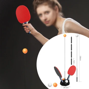 

With Paddle Equipment Elastic Training Beginner Stable Table Tennis Trainer Fixed Adjustable Universal Rebound Soft Shaft Sports