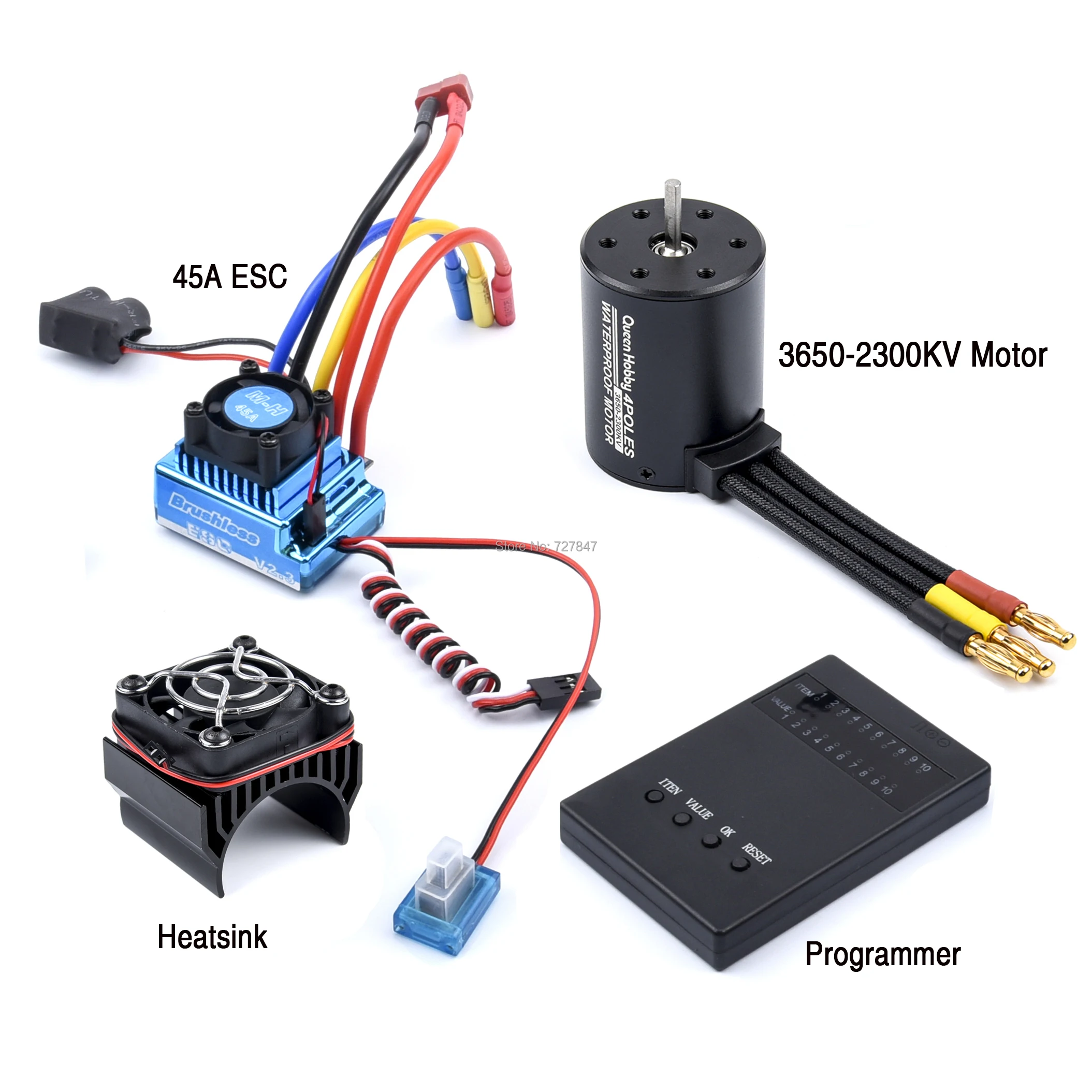 3650 2300KV Brushless Motor 45A 60A 80A 120A ESC with