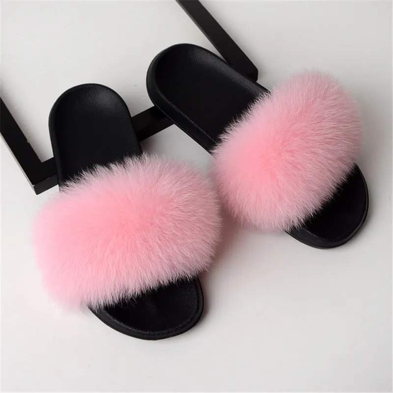 furry flip flops