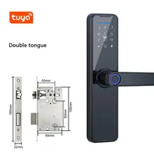 

Tuya Smart Door Lock Fingerprint Lock Card+Fingerprint+Password+Mechanical Key+APP Unlocking Smart Home Security Equipment
