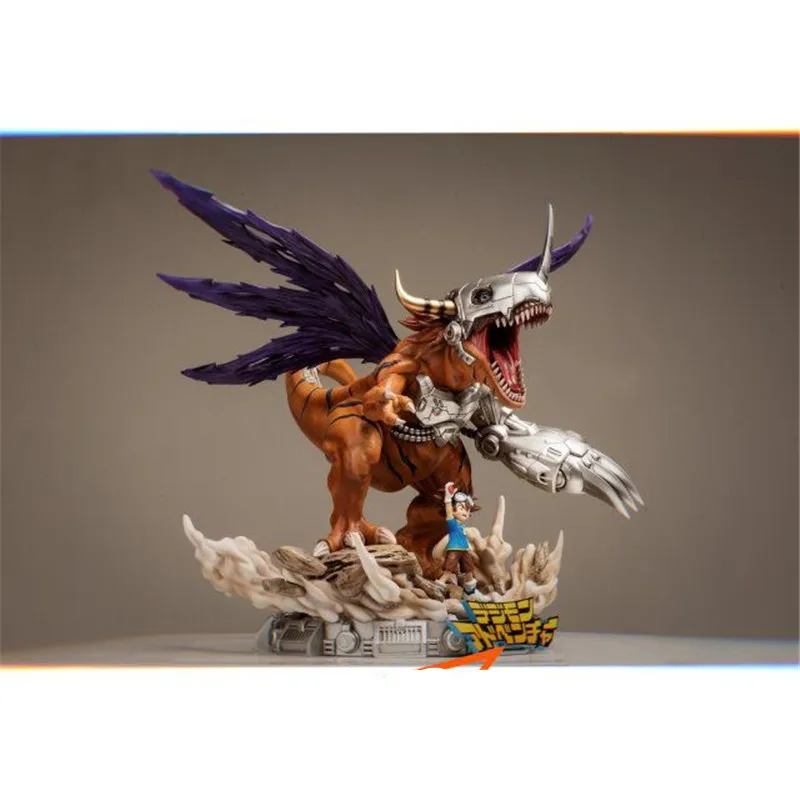 Многоцветный 45 см Digimon Adventure статуя из металла Greymon бюст имитация искусства и рукоделия полная длина портрет мультфильм GK фигурка игрушка M4052 - Цвет: Многоцветный