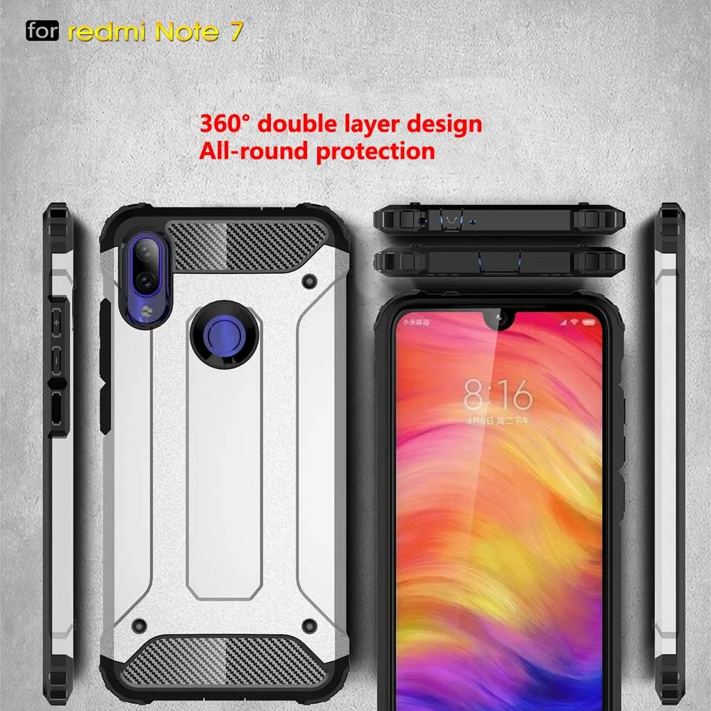 Armor Shockproof Case For Redmi Note 8 7 6 5 Pro 8A 7A 6A 5A 4A 3 Drop Protection Back Cover | Мобильные телефоны и