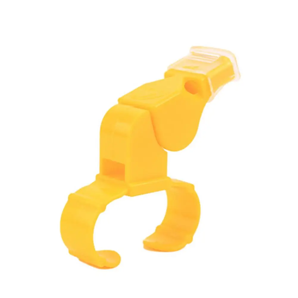 Sports Training Whistle Football Referee Finger Whistle Safe Plastic Ring Finger With Tooth Guard For Sport