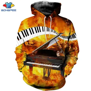 

SONSPEE Streetwear Fashion Zip Hoodie Clothing Women Tracksuits Tops Mens 3D Print Piano Harajuku Hoodies Long Sleeve Sweatshirt