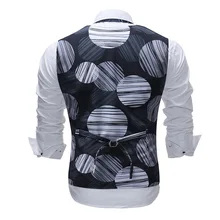 ; сезон весна-осень; стиль Повседневное большой Размеры напечатаны Slim Fit с V-образным вырезом мужской костюм жилет M04