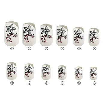 Skup 24 Sztuk Sztuczne Paznokcie Paznokieć Z Pełnym Pokryciem Wskazówek Różne Wzory, Aby Formularz Fałszywe Paznokcie