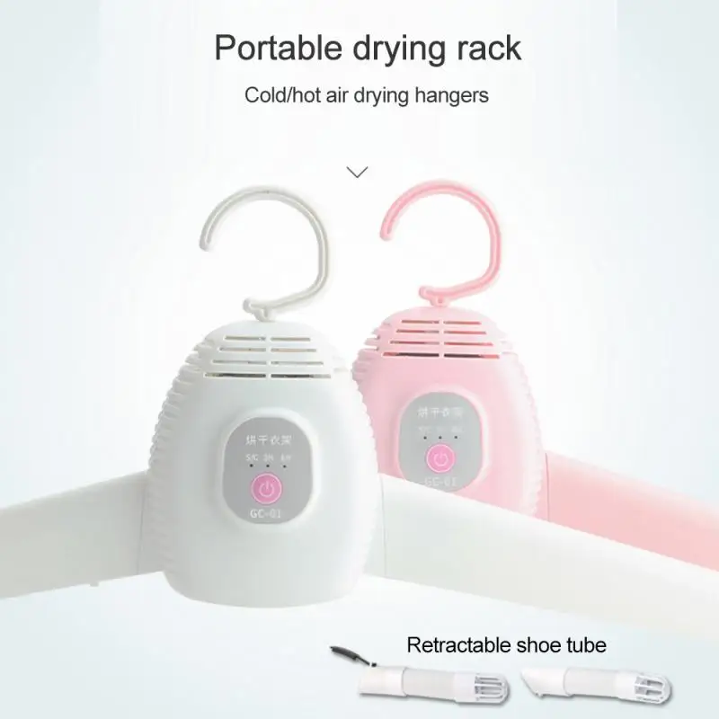 New Portable Clothes Dryer Electric Shoes Clothes Drying Rack Hangers Detachable Heater Hanger Laun