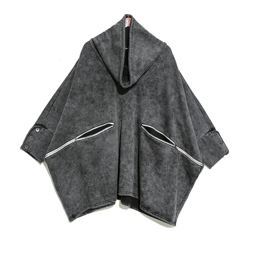 QING MO Plus Size Women Pullovers Sweatshirt Women Bat Sleeve Sweatshirt Female Winter Turtleneck Sweatshirt Black ZQY2031