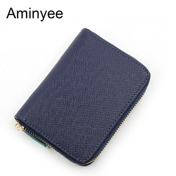 

Aminyee Card Holder Wallet for Men with Coin Pocket PU Leather Organizer Business Credit Cardholder Minimalist Short Card Bag