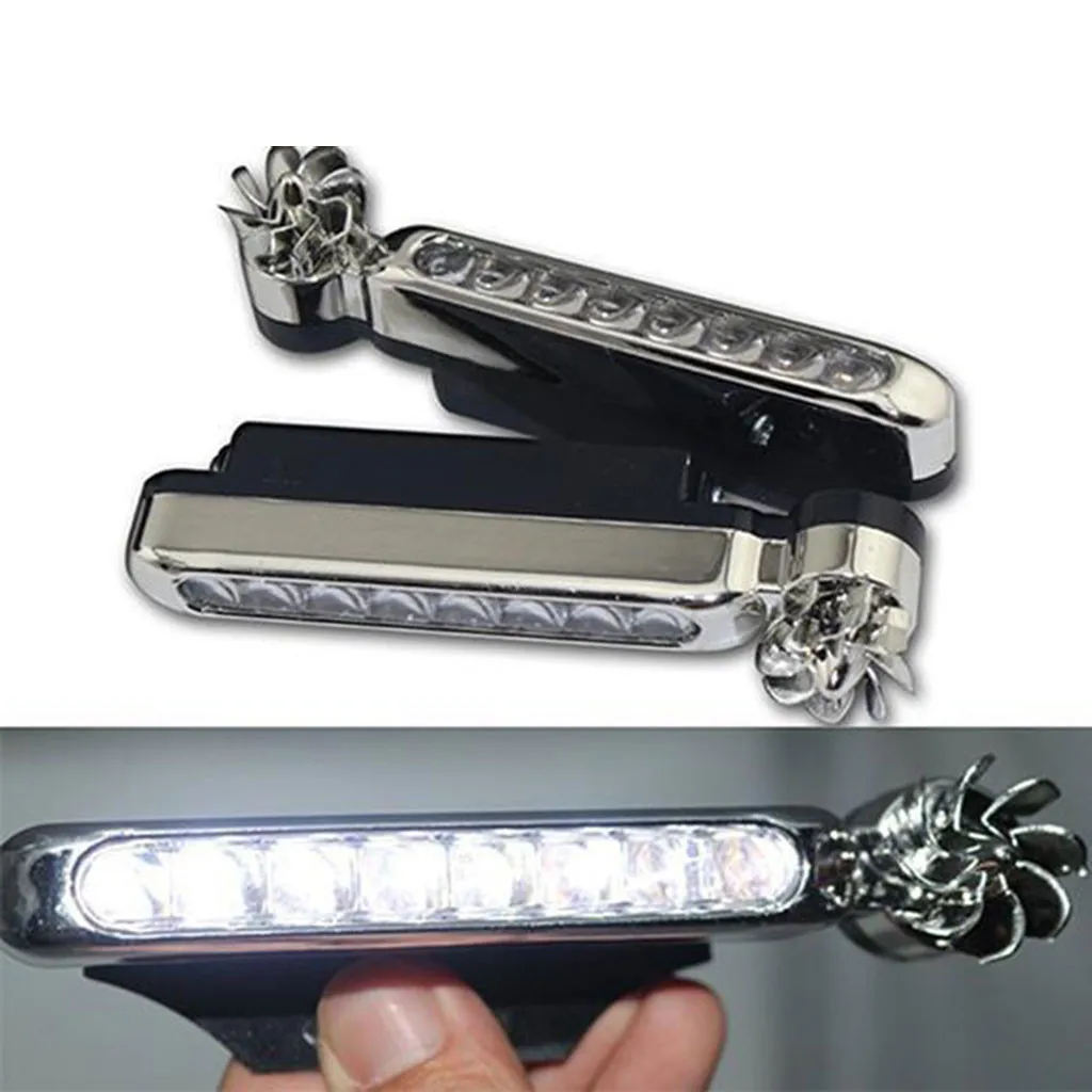 Ветряная энергия нет необходимости внешнего источника питания Автомобильные ходовые огни 8 светодиодный дневной свет фары лампа авто Головной фонарь - Испускаемый цвет: c