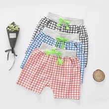 Летняя одежда на гусеничном ходу; однотонные повседневные спортивные шорты; шорты в клетку с очками для маленьких мальчиков; шорты для маленьких девочек
