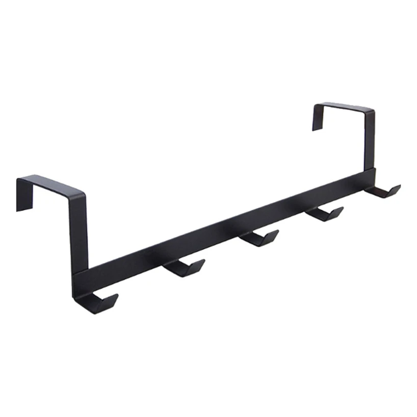 5-hook door home bathroom storage rack rack coat hat scarf hat towel rack kitchen hanging door stainless steel bracket