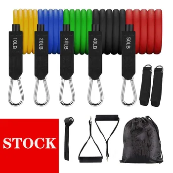 

Resistance Bands Set Workout Muscle Exercise Natural Latex Bands Door Anchor Handles Fitness Home Gym Boxing Training Equipment