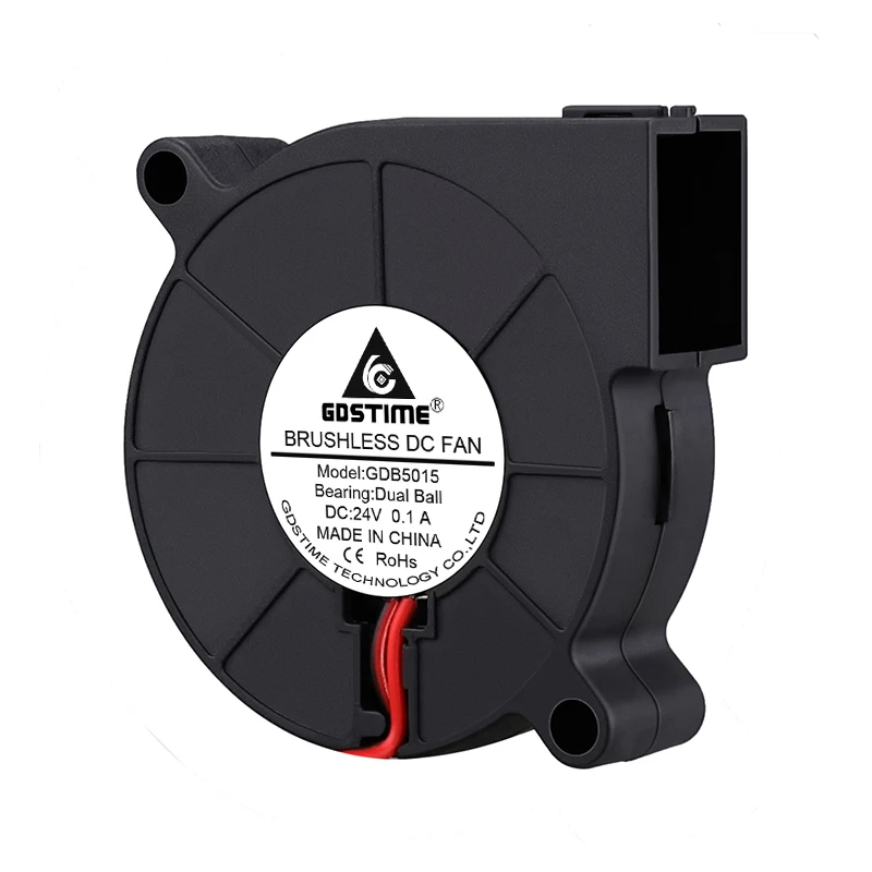 Gdstime Pcs 24 v 50x50x15 mm dc Ventilador de Refrigeração Ventilador 50 mm x 15 mm Dois Rolamento de Esferas Brushless Radiador 50x15 mm 5015 - Imagem 2