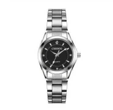 BLACK Модные цвета CHENXI CX021B бренд relogio роскошные женские повседневные часы водонепроницаемые часы женские модные платья часы со стразами - Цвет: BLACK