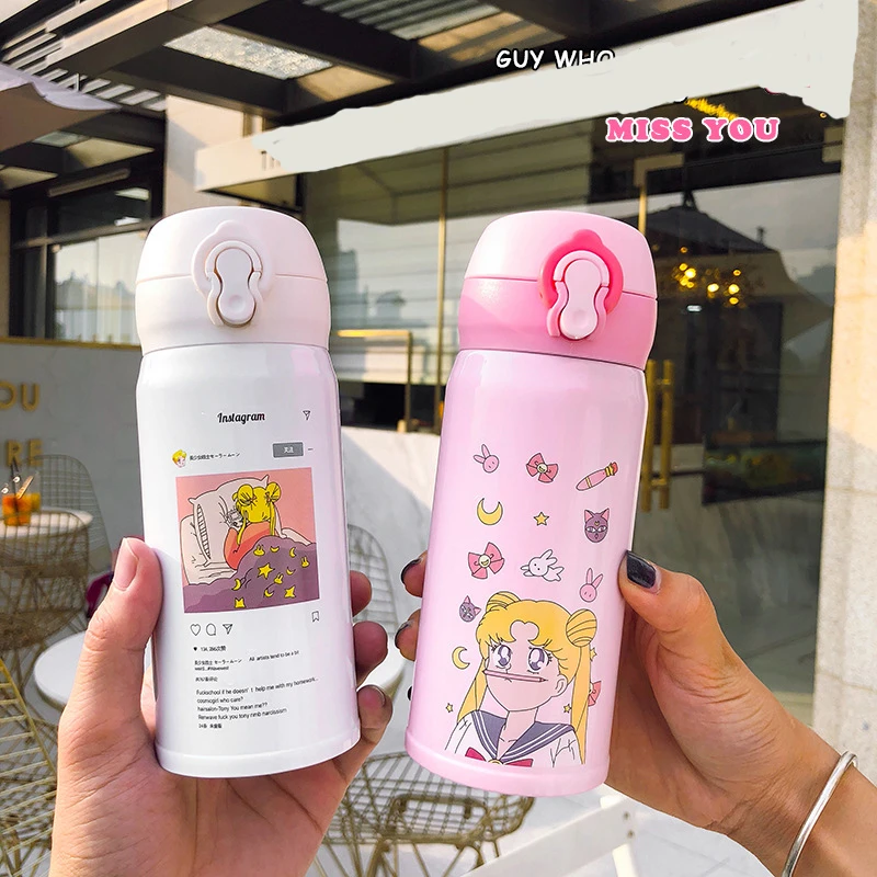 Милый Cardcaptor Sakura мультфильм аниме термос чашка ручной из нержавеющей стали вакуумные бутылки кофе чашки Рождество Косплей Подарки