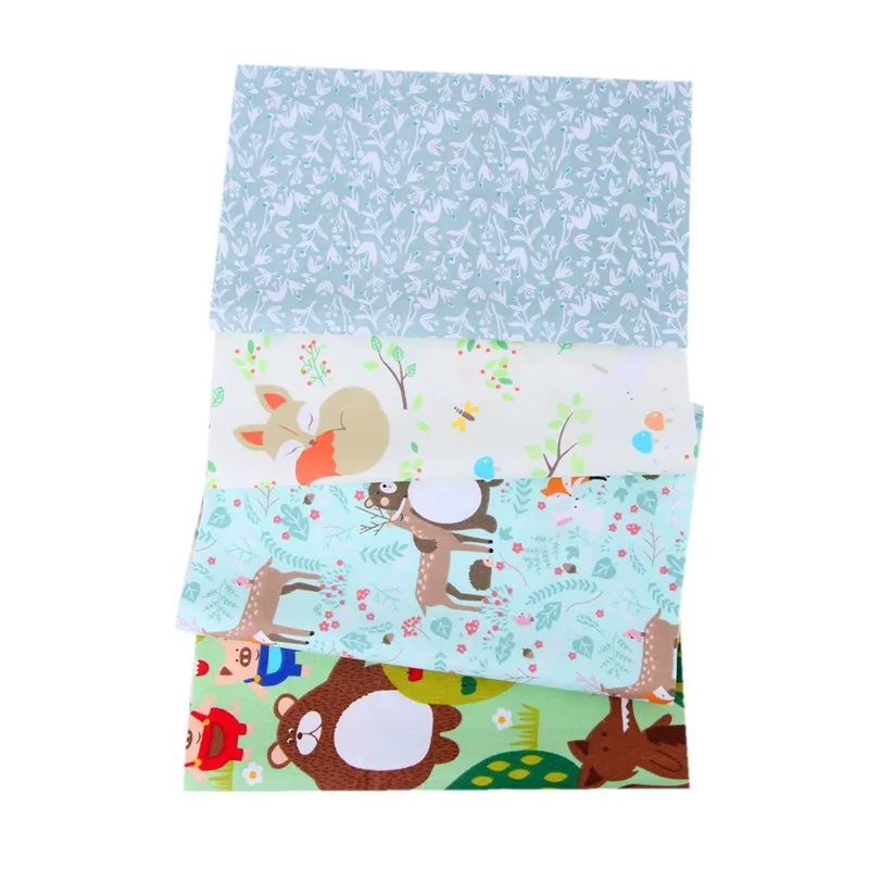 019 4pcs 5 шт. 20x25 см черный хлопок лоскутное шитье стеганые ткани комплект для лоскутного рукоделия DIY ручной работы японский стиль ткань - Цвет: 019 4pcs