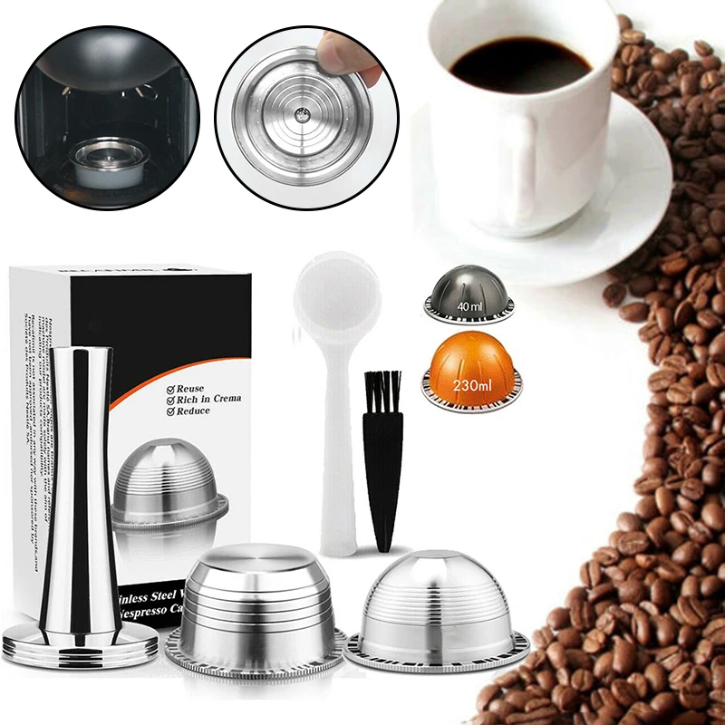 6 шт./компл. многоразовые Кофе капсулы вскрытия набор для кофемашины Nespresso Vertuo ENV135BAE& для Krups XN 9031