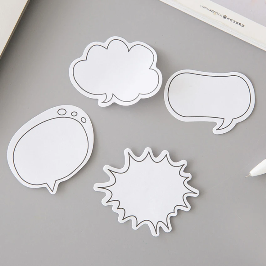 

4pcs/lot Cute dialog box design message notes Matters needing attention sticky notes Office school supplies stationery gifts