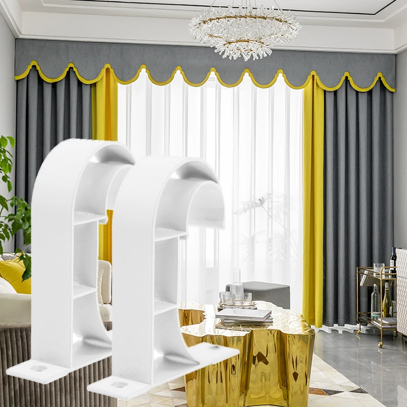 

Aluminum Alloy Curtain Window Curtains Rod Supports Brackets In White Tooth Curtain Suppor Curtain Rod Single Top Bracket