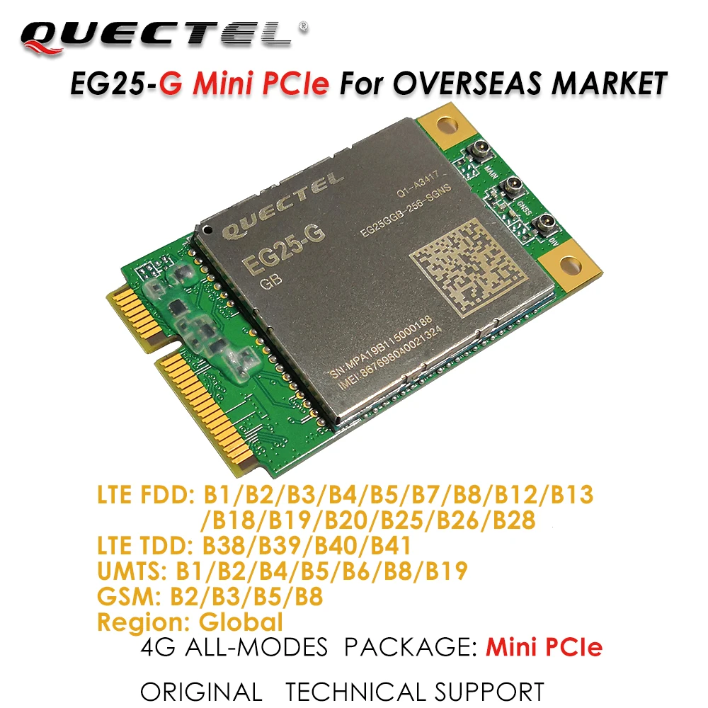 EG25 EG25 G Mini PCIe Worldwide Global 4G LTE Industrial Modem FDD LTE B1/B2/B3/B4/B5/B7/B8/B12