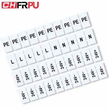 

10PCS with the word and Blank printing type markers UK series Terminal with the number Din Rail Terminal Blocks Maker Strips