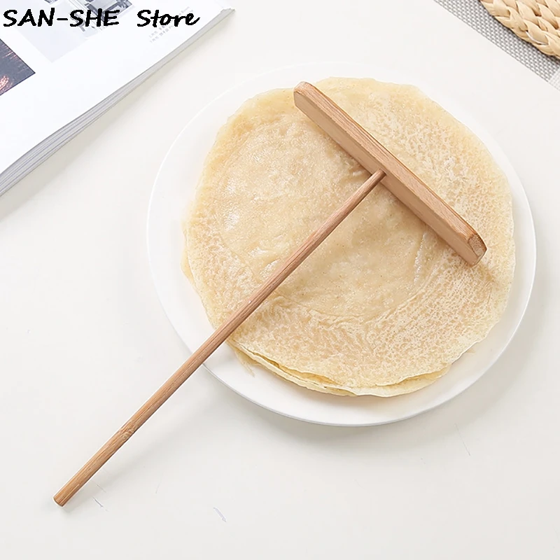 basic baking tools 1/3pcs Pancake Cooking Utensils Wooden Crepe Spreader And Spatula Tortilla Rake Batter Spreading Tools baking scraper Bakeware