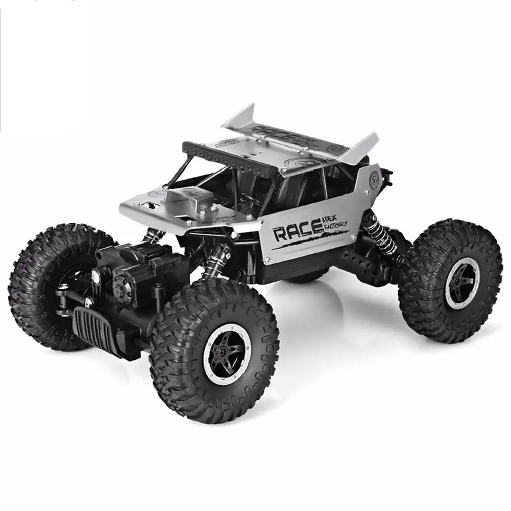 Silver 1:18 сплав Электрический дистанционный автомобиль скалолазание внедорожный автомобиль модель дистанционного управления автомобиль игрушка - Цвет: Silver