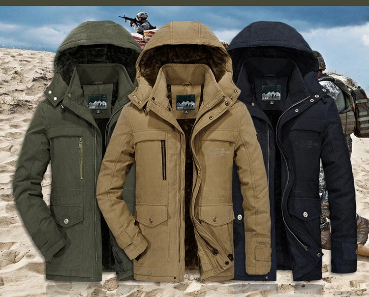 Зимние толстые теплые флисовые парки с капюшоном куртки для мужчин грузовая одежда пальто размера плюс 4XL 5XL 6XL