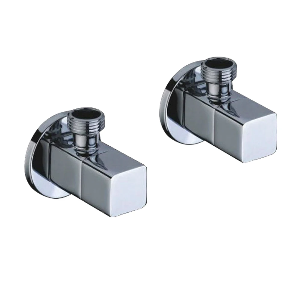 BAOLINLONG Brass Square Kitchen Bathroom Accessories Angle Valve for Toilet Sink Basin Water