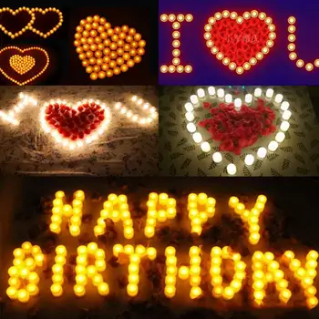 

Flameless LED Candle Flickering Tea Lights Battery Operated Candles birthday wedding Christmas decoration Led Electronic Candle
