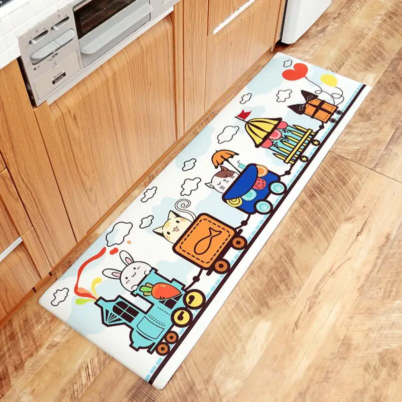 Скандинавский стиль длинный кухонный водонепроницаемый ковер напольный коврик для гостиной коврики для прихожей ПВХ противоскользящие входные двери Коврики для дома