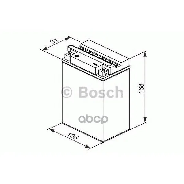 Аккумулятор Для Мототехники Bosch Moba Fp M4f 12v 14ah 190a(Yb14-A2) 136x91x168mm 5.14kg Bosch арт. 0092M4F350