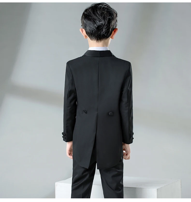 YuanLu/ детские костюмы для мальчиков; смокинг; блейзер для свадебной вечеринки; деловой костюм для фортепиано; черные костюмы на выпускной; детская одежда