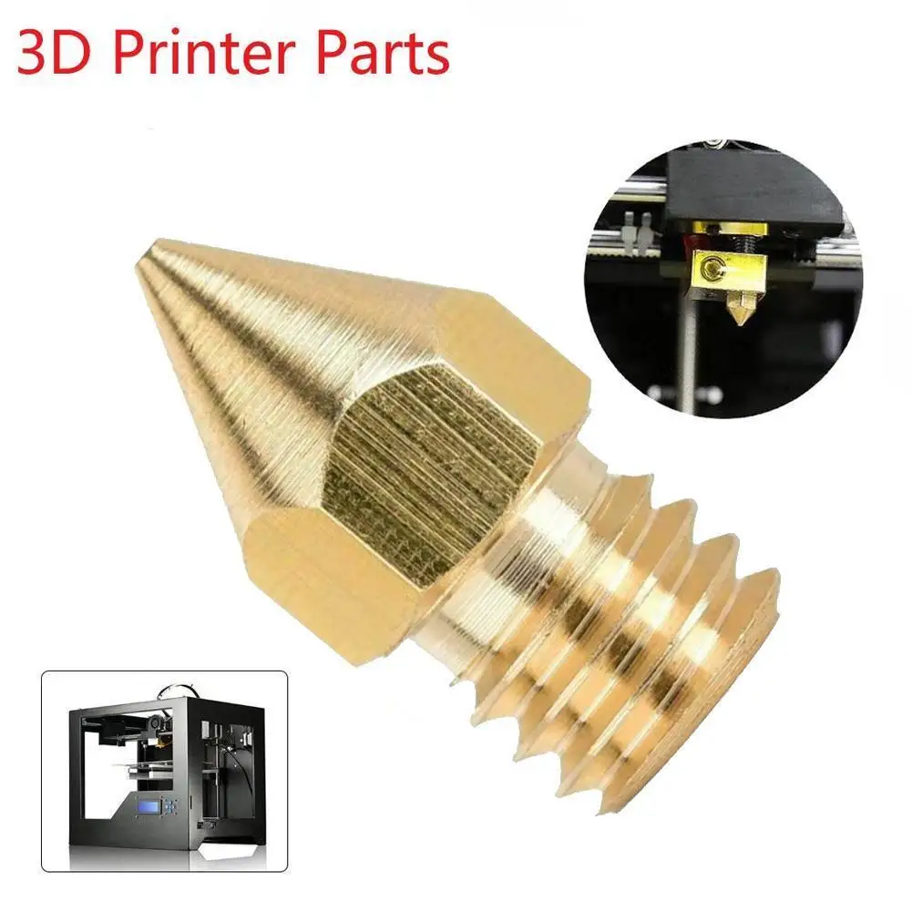 

1.75mm/0.3mm 10 3D Printer Accessories Mk8 Brass Nozzle Head Extruder Nozzle 0.4mm tip Nozzle mk8, Printer For Creality I1V6