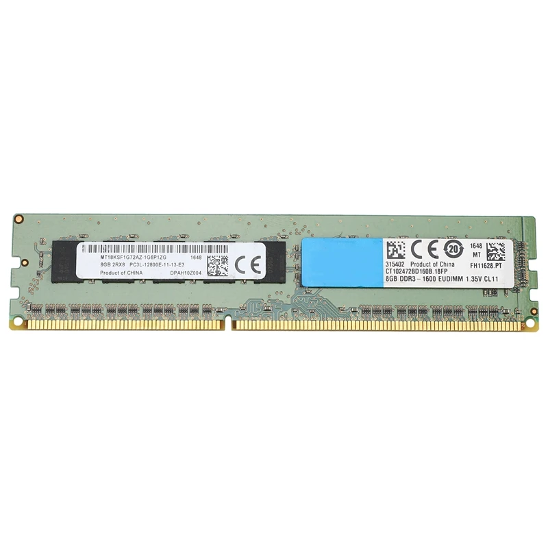 8GB ram 2RX8 1,35 V DDR3 PC3L-12800E 1600MHz 240 Pin ECC Unbuffered ram для серверной рабочей станции