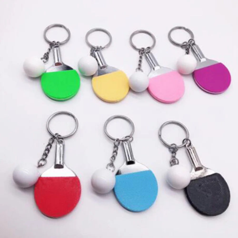 

2019 Table Tennis Racket Keychain Bag Pendant Sports Souvenir Pingpang Keychain Ornament Ring Fan Gifts Board Game Toys Gifts